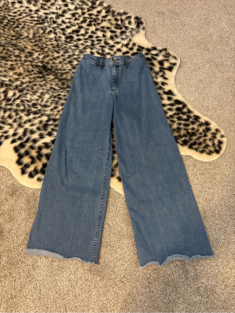 Billabong Wide-Leg High Waist Denim Jeans in Blue